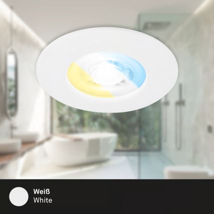 Briloner 7605036 - Набір 3xLED вбудований стельовий світильник для ванної 3xLED/4,9W/230V IP44 білий