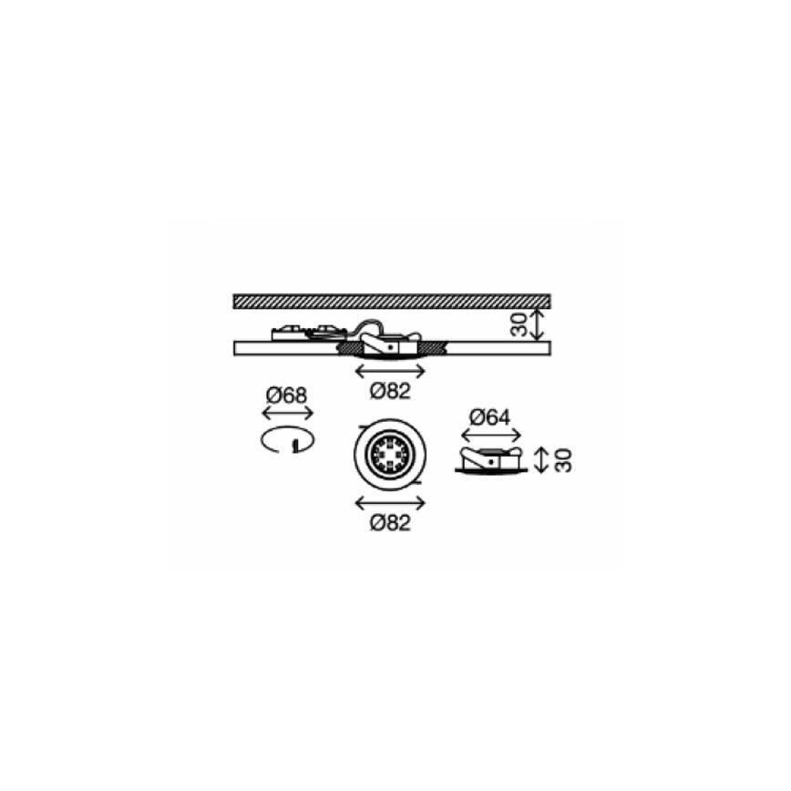 Briloner 8309-019 - Светодиодный встроенный светильник для ванной с регулированием яркости LED/5W/230V IP23