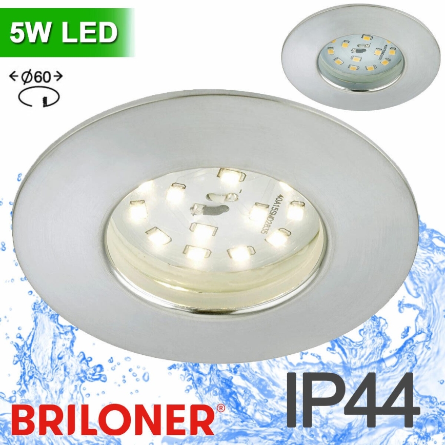 Briloner 8311-019 - Вбудований стельовий LED світильник для ванної LED/5W/230V IP44