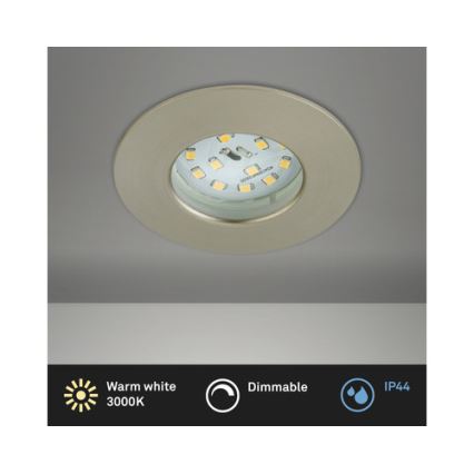 Briloner 8316-012 - LED вбудований стельовий світильник для ванної кімнати з регулюванням яскравості LED/5,5W/230V IP44 матовий хром
