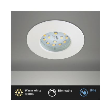 Briloner 8316-016 - LED вбудований світильник для ванної кімнати з регулюванням яскравості LED/5,5W/230V IP44 білий