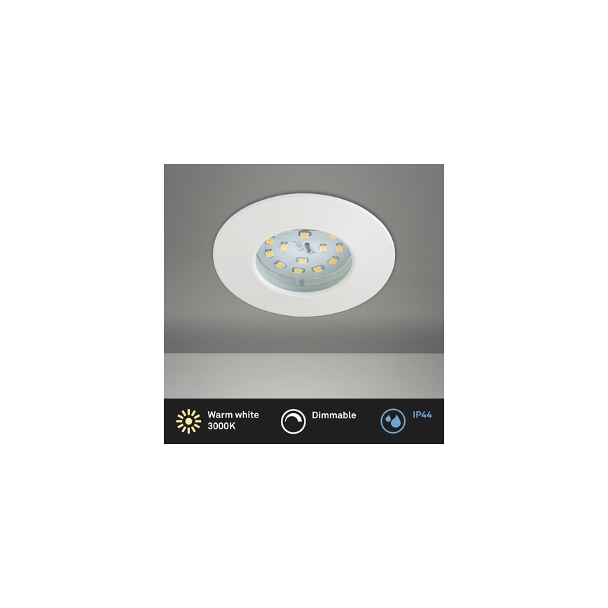 Briloner 8316-016 - LED вбудований світильник для ванної кімнати з регулюванням яскравості LED/5,5W/230V IP44 білий