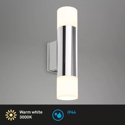 Briloner - LED настенный светильник для ванной комнаты 2xGU10/4,8W/230V IP44 3000K глянцевый хром
