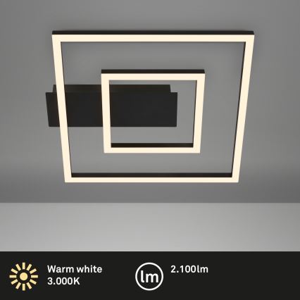 Briloner - LED потолочный светильник FRAME LED/22W/230V 3000K 30x32 cm чёрный