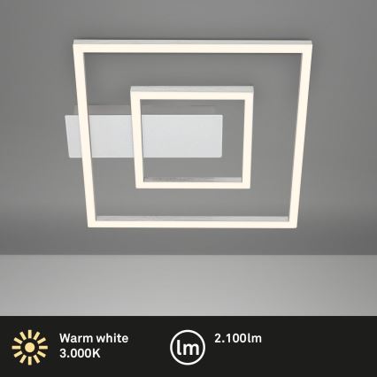 Briloner - LED потолочный светильник FRAME LED/22W/230V 3000K 30x32 см матовый хром