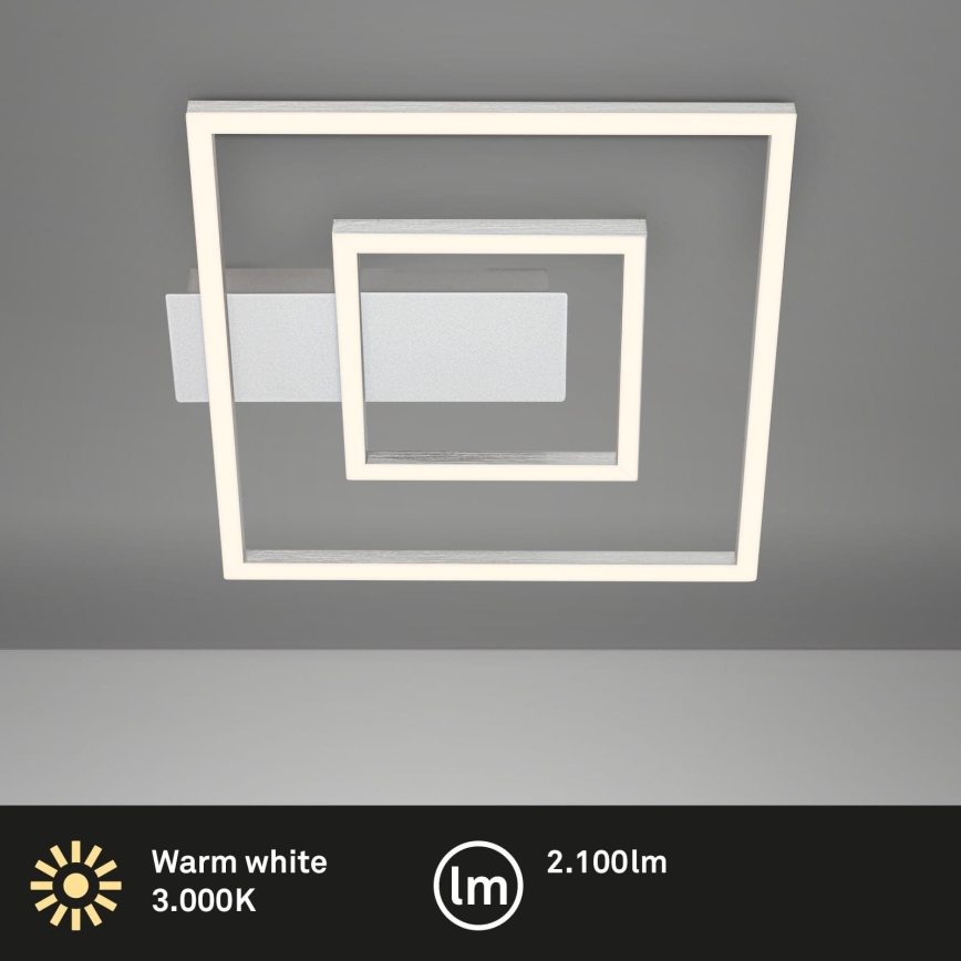 Briloner - LED потолочный светильник FRAME LED/22W/230V 3000K 30x32 см матовый хром