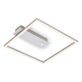 Briloner - LED потолочный светильник с датчиками движения и сумерек FRAME LED/14W/230V 3000K 30x32 cm матовый хром