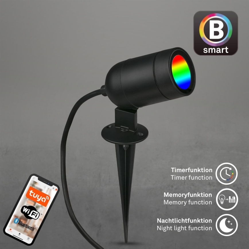 Briloner - LED RGBW диммируемый наружный светильник LED/4,4 Вт/230 В 2700/4000/6500K IP44 Wi-Fi Tuya