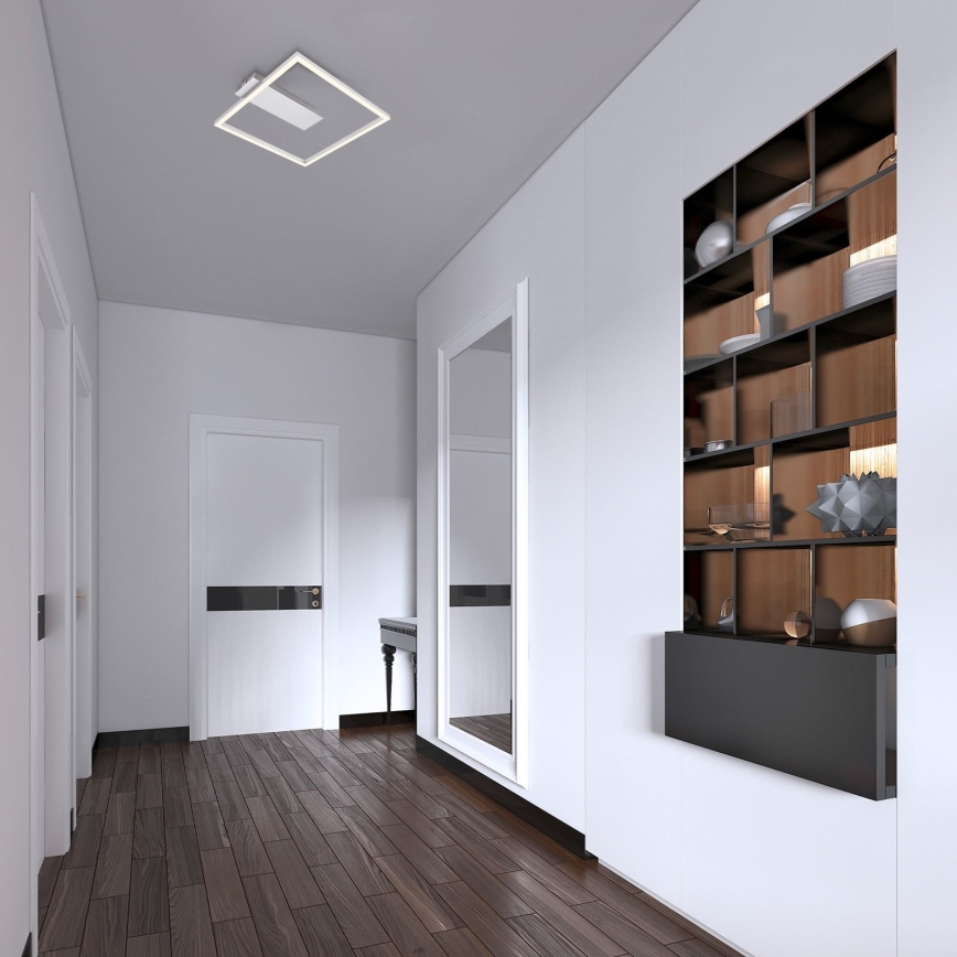Briloner - LED стельовий світильник FRAME LED/14W/230V 3000K 30x32 см матовий хром