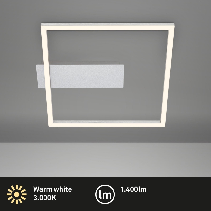 Briloner - LED стельовий світильник FRAME LED/14W/230V 3000K 30x32 см матовий хром