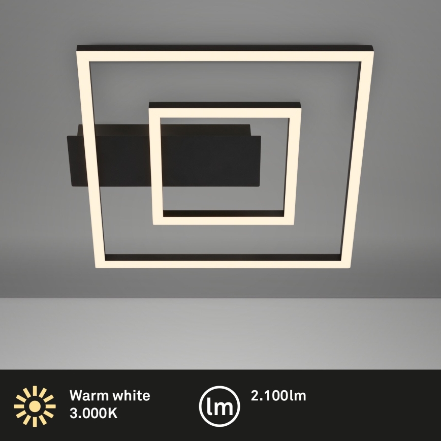Briloner - LED стельовий світильник FRAME LED/22W/230V 3000K 30x32 cm чорний