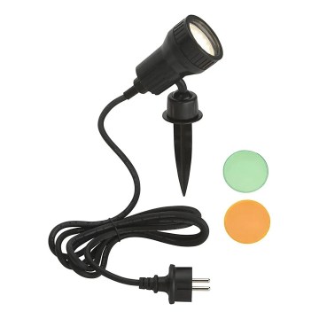 Briloner - LED зовнішній світильник TERRA 1xGU10/3W/230 В IP44 чорний
