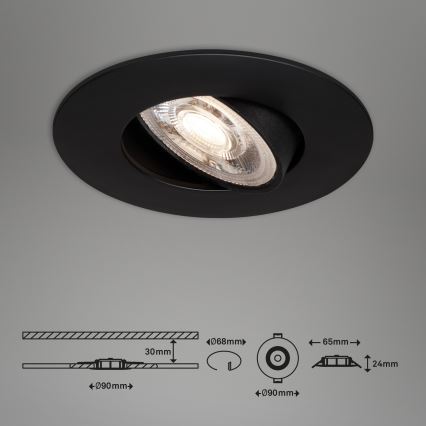 Briloner - НАБІР 3x LED світильник для ванної з регулюванням яскравості LED/4,9W/230V IP23