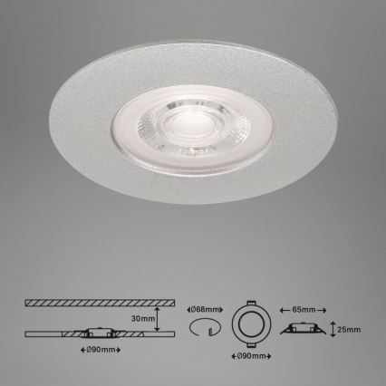 Briloner - НАБІР 3x LED світильник для ванної з регулюванням яскравості LED/4,9W/230V IP44