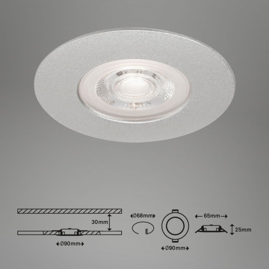 Briloner - НАБІР 3x LED світильник для ванної з регулюванням яскравості LED/4,9W/230V IP44