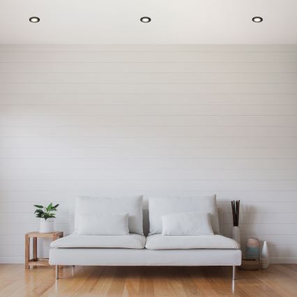 Briloner - НАБІР 3x Вбудований стельовий LED світильник для ванної LED/4,9W/230V IP44 чорний