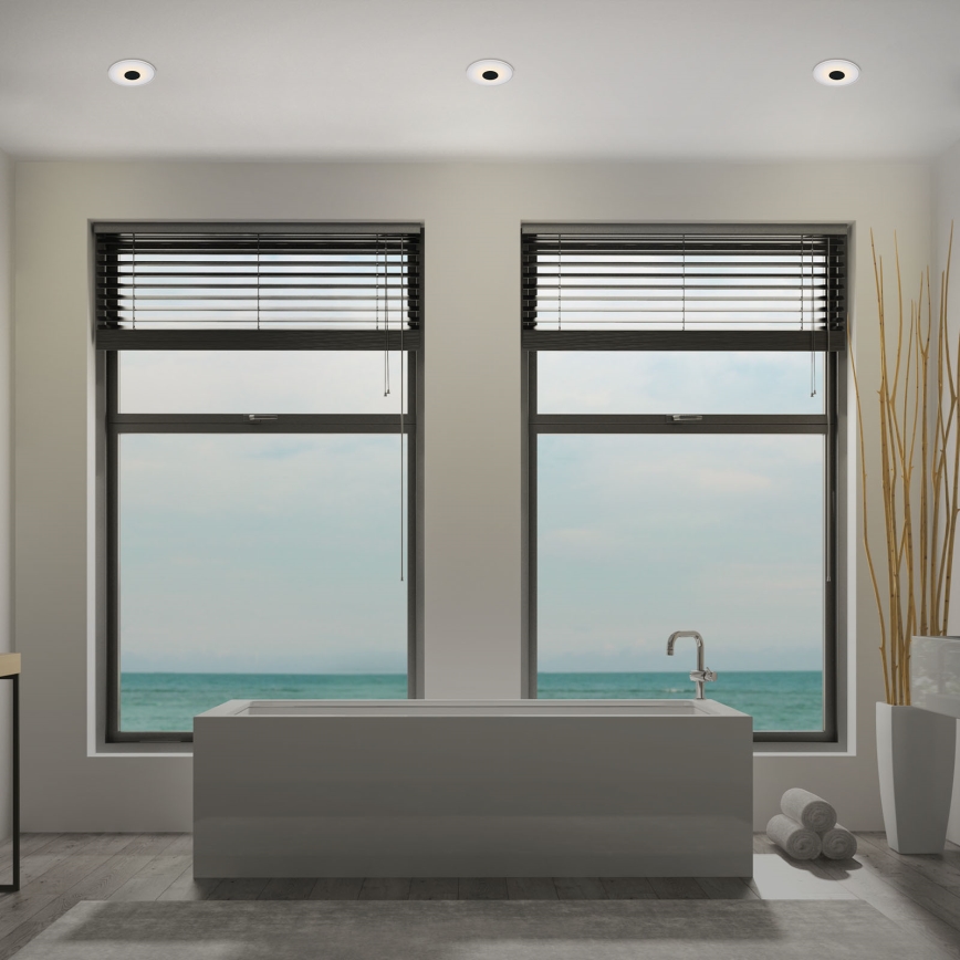 Briloner - НАБІР 3x Вбудований стельовий LED світильник для ванної LED/6W/230V IP44 чорний