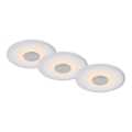 Briloner - НАБІР 3x Вбудований стельовий LED світильник для ванної LED/6W/230V IP44 хром