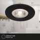 Briloner - НАБОР 3x Светодиодный встроенный светильник для ванной комнаты LED/4,9W/230V IP44 черный