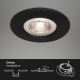 Briloner - НАБОР 3x Светодиодный встроенный светильник для ванной комнаты LED/4,9W/230V IP44 черный