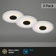 Briloner - НАБОР 3x Светодиодный встроенный светильник для ванной комнаты LED/6W/230V IP44 черный