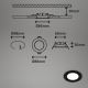 Briloner - НАБІР 3x Вбудований стельовий LED світильник для ванної LED/3W/230V IP23