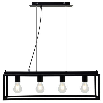Briloner - Підвісна люстра BLACK STEEL 4xE27/40W/230V