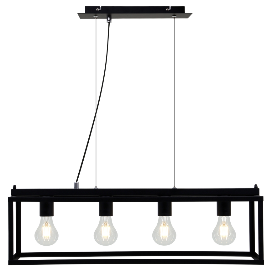 Briloner - Підвісна люстра BLACK STEEL 4xE27/40W/230V