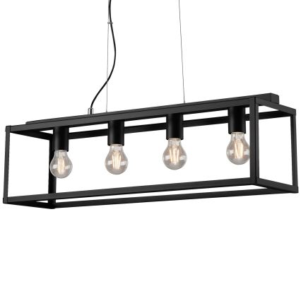 Briloner - Підвісна люстра BLACK STEEL 4xE27/40W/230V