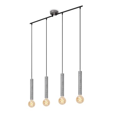 Briloner - Підвісна люстра LONGA 4xE27/60W/230V срібний