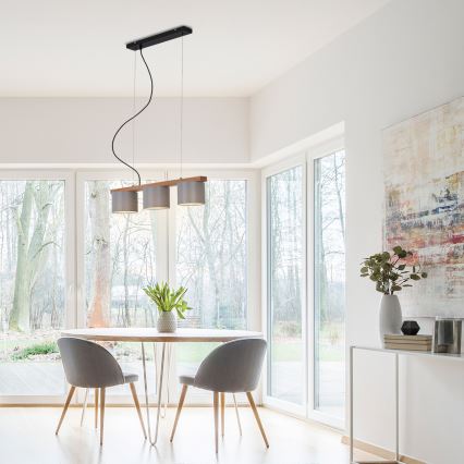 Briloner - Підвісна люстра RHON 3xE14/25W/230V каучук