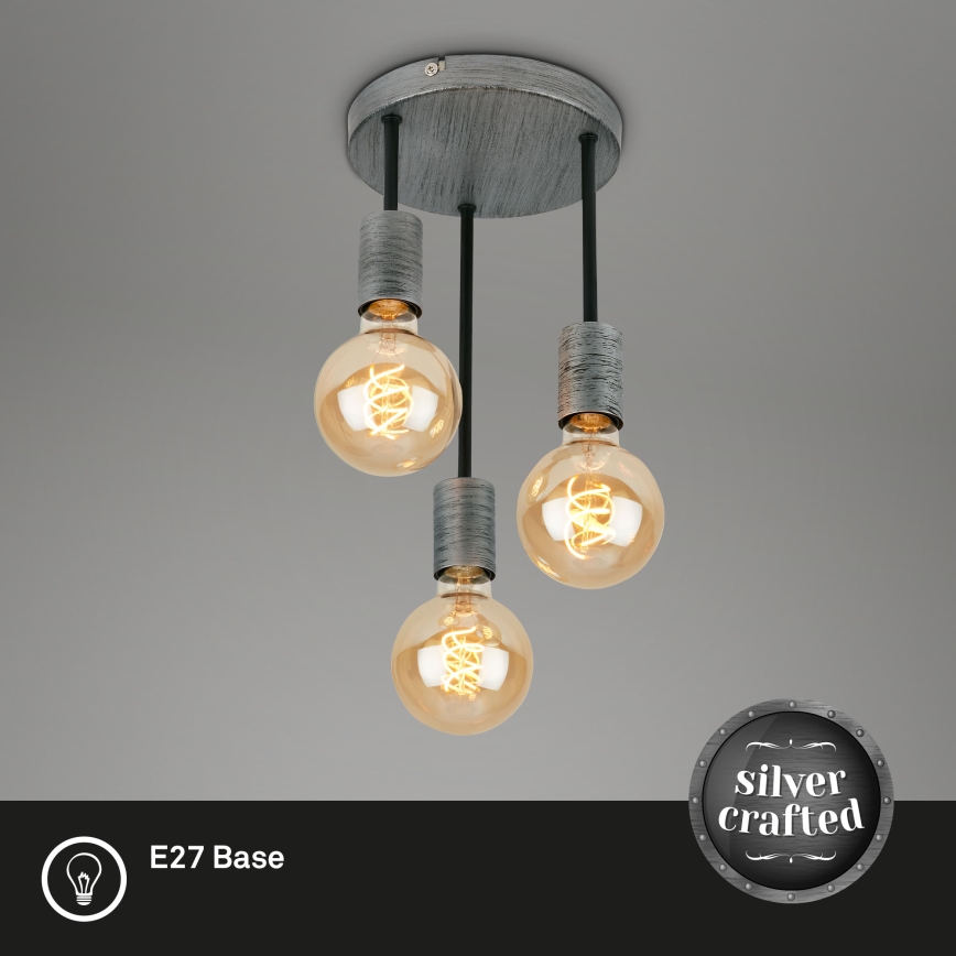 Briloner - Подвесная люстра HENGA 3xE27/60W/230V