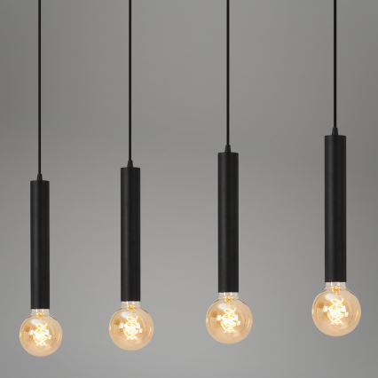 Briloner - Подвесная люстра LONGA 4xE27/60W/230V черный