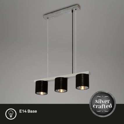 Briloner - Подвесная люстра LURI 3xE14/25W/230V каучуковое дерево