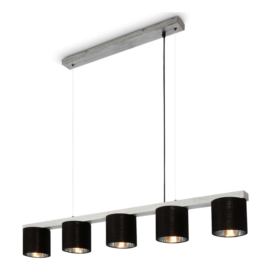 Briloner - Подвесная люстра LURI 5xE14/25W/230V каучуковое дерево