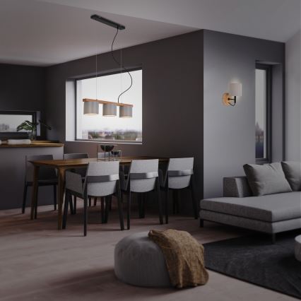 Briloner - Подвесная люстра RHON 3xE14/25W/230V каучуковое дерево