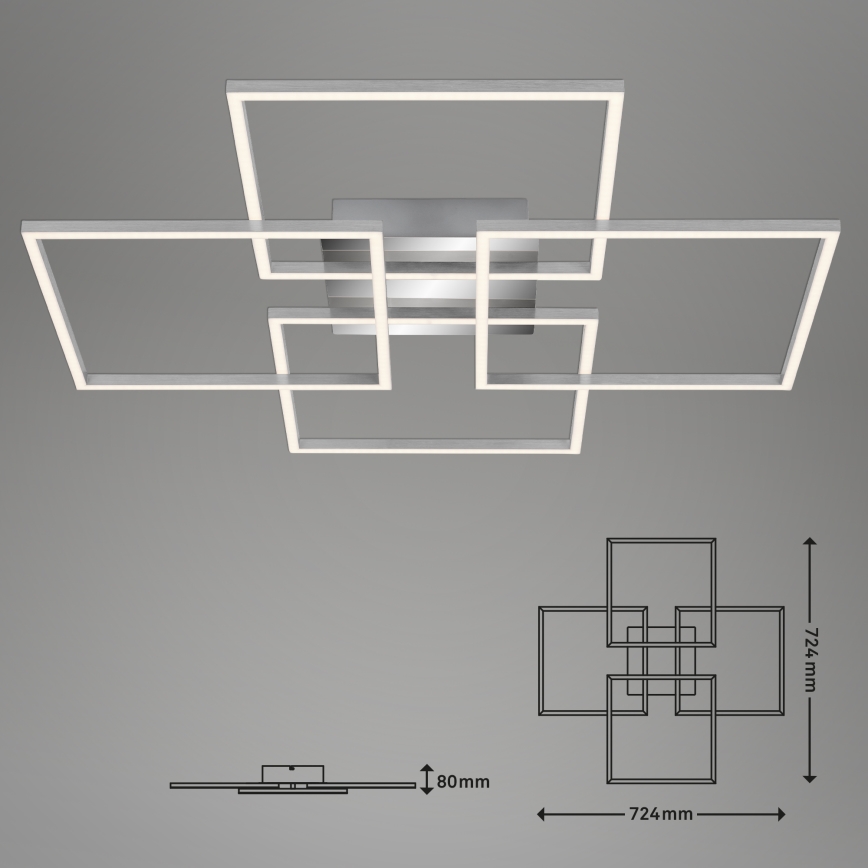 Briloner - Пристельова LED люстра з регулюванням яскравості FRAME 4xLED/12W/230V