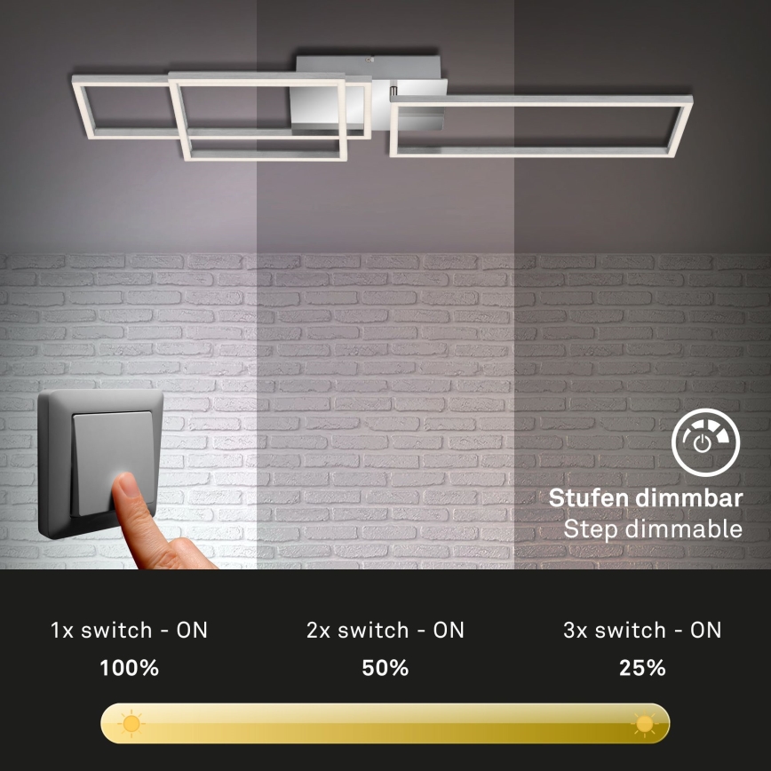 Briloner - Светодиодная припотолочная люстра с регулированием яркости FRAME LED/44W/230V