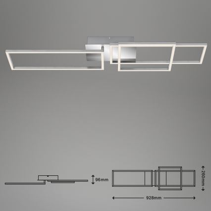 Briloner - Светодиодная припотолочная люстра с регулированием яркости FRAME LED/44W/230V