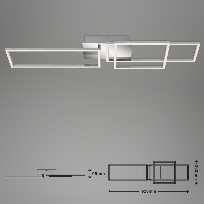 Briloner - Светодиодная припотолочная люстра с регулированием яркости FRAME LED/44W/230V