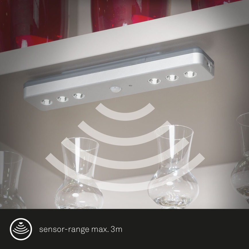 Briloner - Светодиодный навигационный светильник с датчиком LERO LED/0,48W/6xAAA