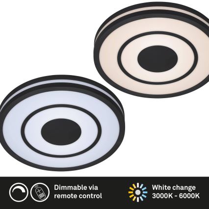 Briloner - Светодиодный потолочный светильник с регулированием яркости RIPPLE LED/24W/230V 3000-6500K + дистанционное управление