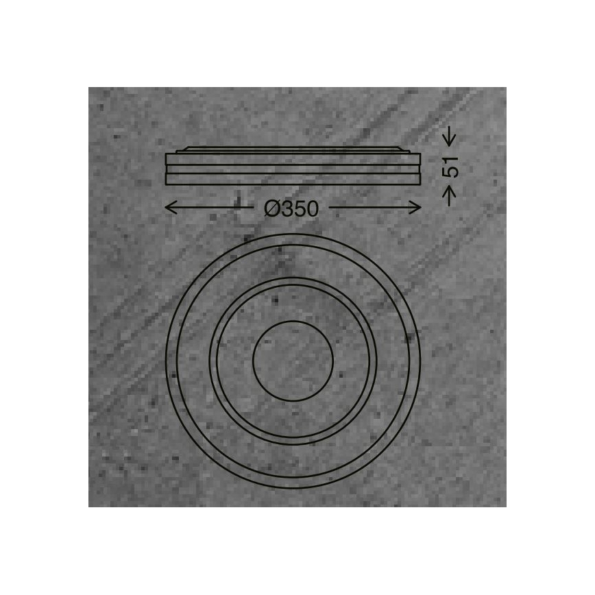 Briloner - Светодиодный потолочный светильник с регулированием яркости RIPPLE LED/24W/230V 3000-6500K + дистанционное управление