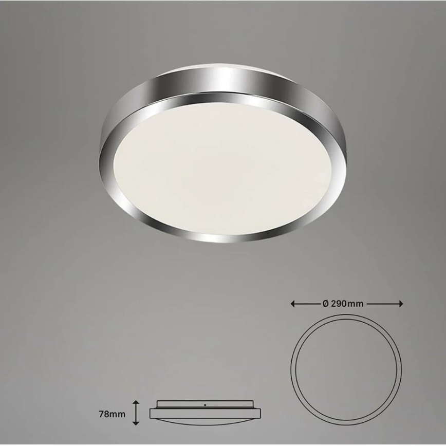 Briloner - Світлодіодний стельовий світильник для ванної кімнати SPLASH LED/15W/230V IP44