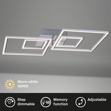Briloner - Світлодіодний стельовий світильник з регулюванням яскравості FRAMES LED/40W/230V