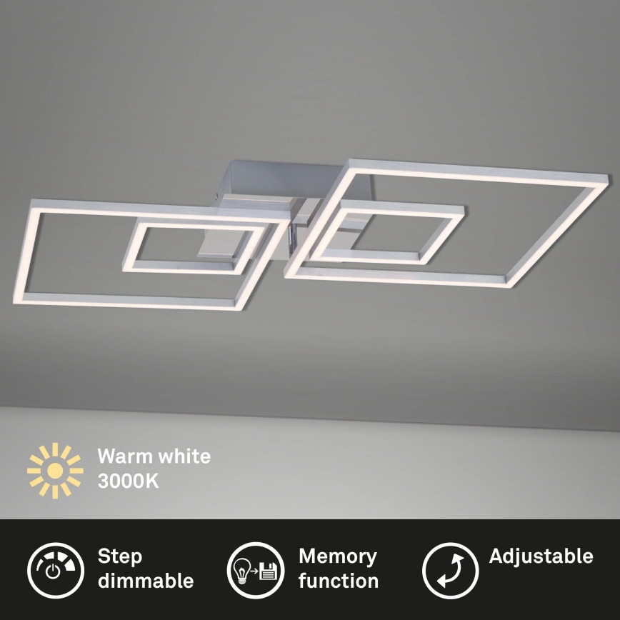 Briloner - Світлодіодний стельовий світильник з регулюванням яскравості FRAMES LED/40W/230V
