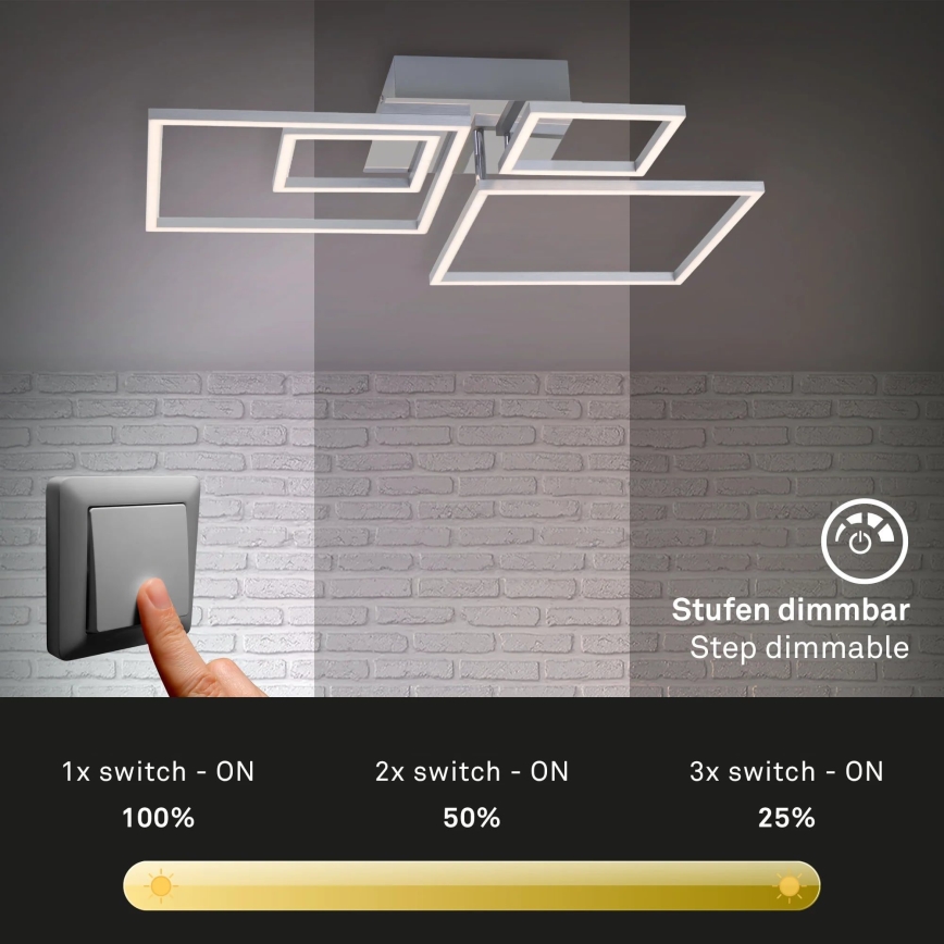 Briloner - Світлодіодний стельовий світильник з регулюванням яскравості FRAMES LED/40W/230V