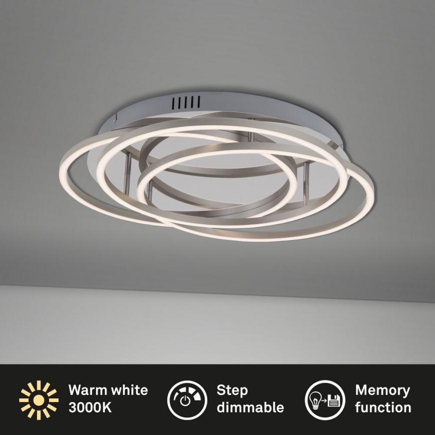 Briloner - Світлодіодний стельовий світильник з регулюванням яскравості FRAMES LED/60W/230V глянцевий хром