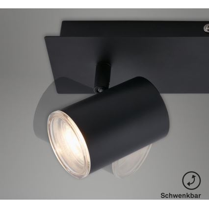 Briloner  10476221 - Точковий світильник для ванної кімнати 2xGU10/5W/230V IP44 чорний