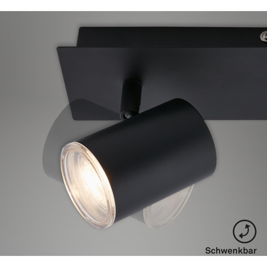 Briloner  10476221 - Точковий світильник для ванної кімнати 2xGU10/5W/230V IP44 чорний